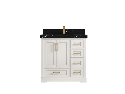 Boston 36 in. W x 22 in. D Center Sink Bathroom Vanity - Willow Bath and Vanity