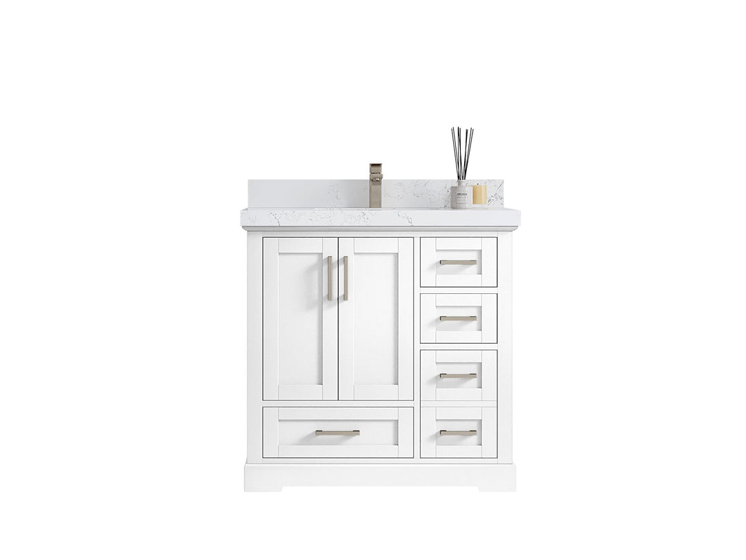 Boston 36 in. W x 22 in. D Center Sink Bathroom Vanity - Willow Bath and Vanity
