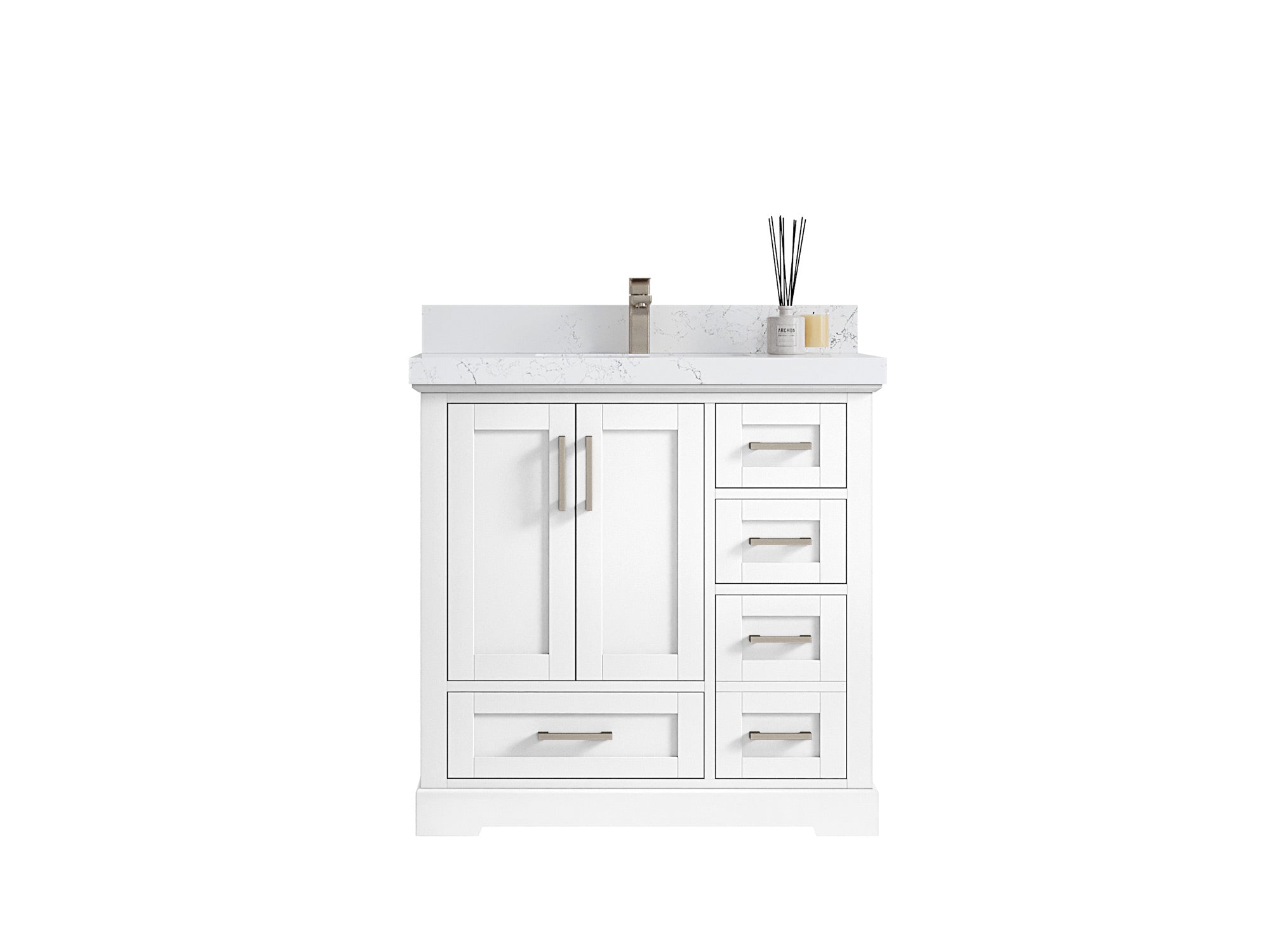 Boston 36 in. W x 22 in. D Center Sink Bathroom Vanity - Willow Bath and Vanity