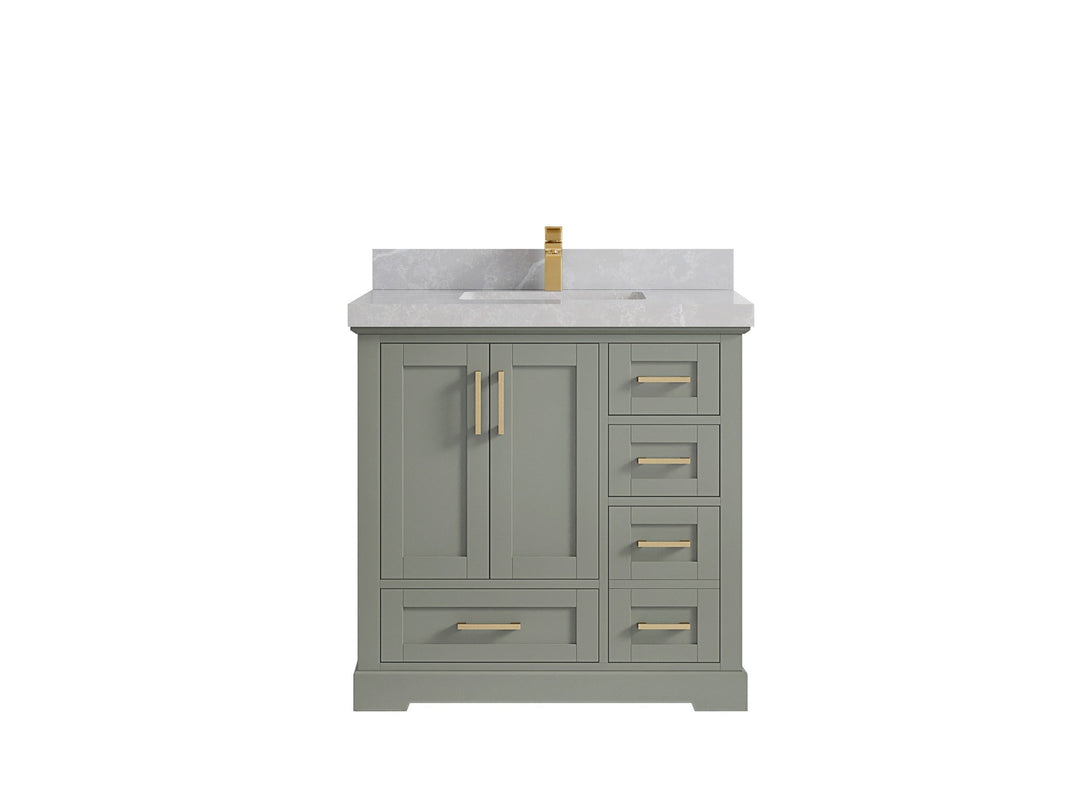 Boston 36 in. W x 22 in. D Center Sink Bathroom Vanity - Willow Bath and Vanity
