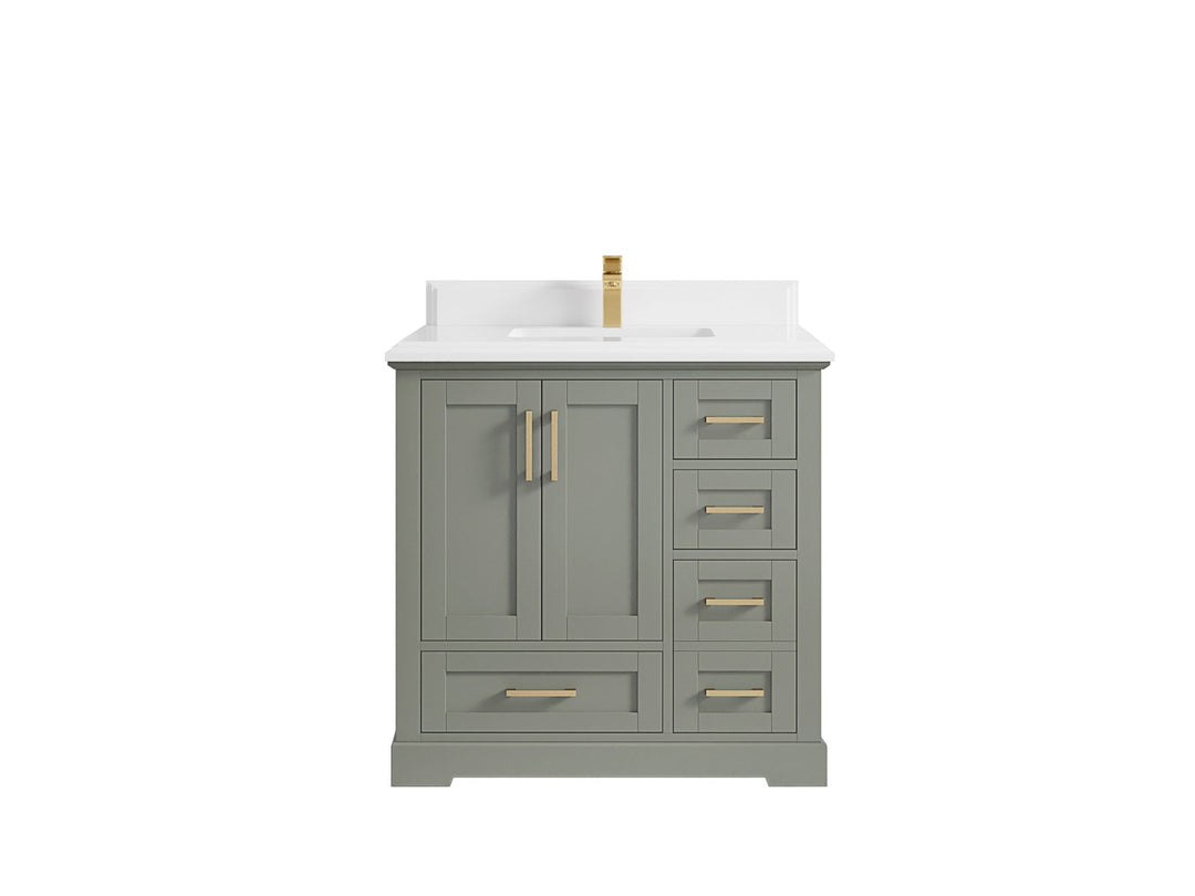Boston 36 in. W x 22 in. D Center Sink Bathroom Vanity - Willow Bath and Vanity