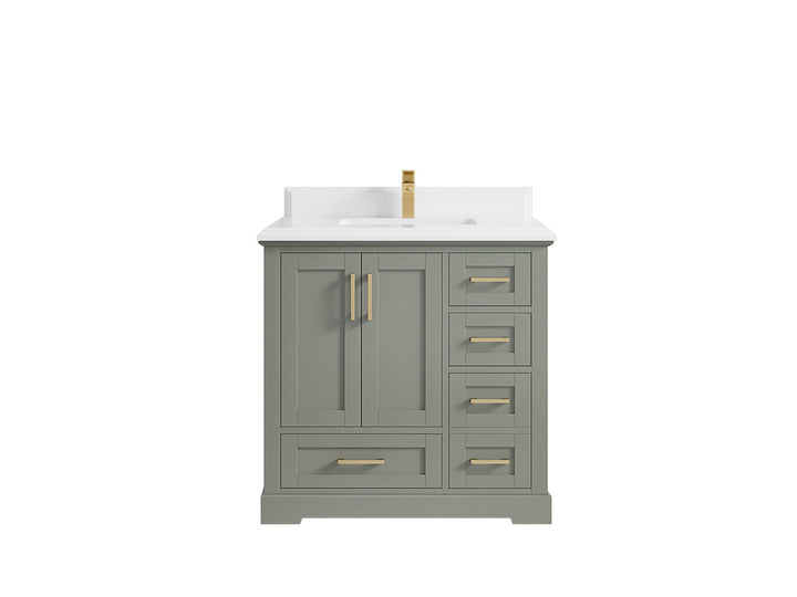 Boston 36 in. W x 22 in. D Center Sink Bathroom Vanity - photo 47