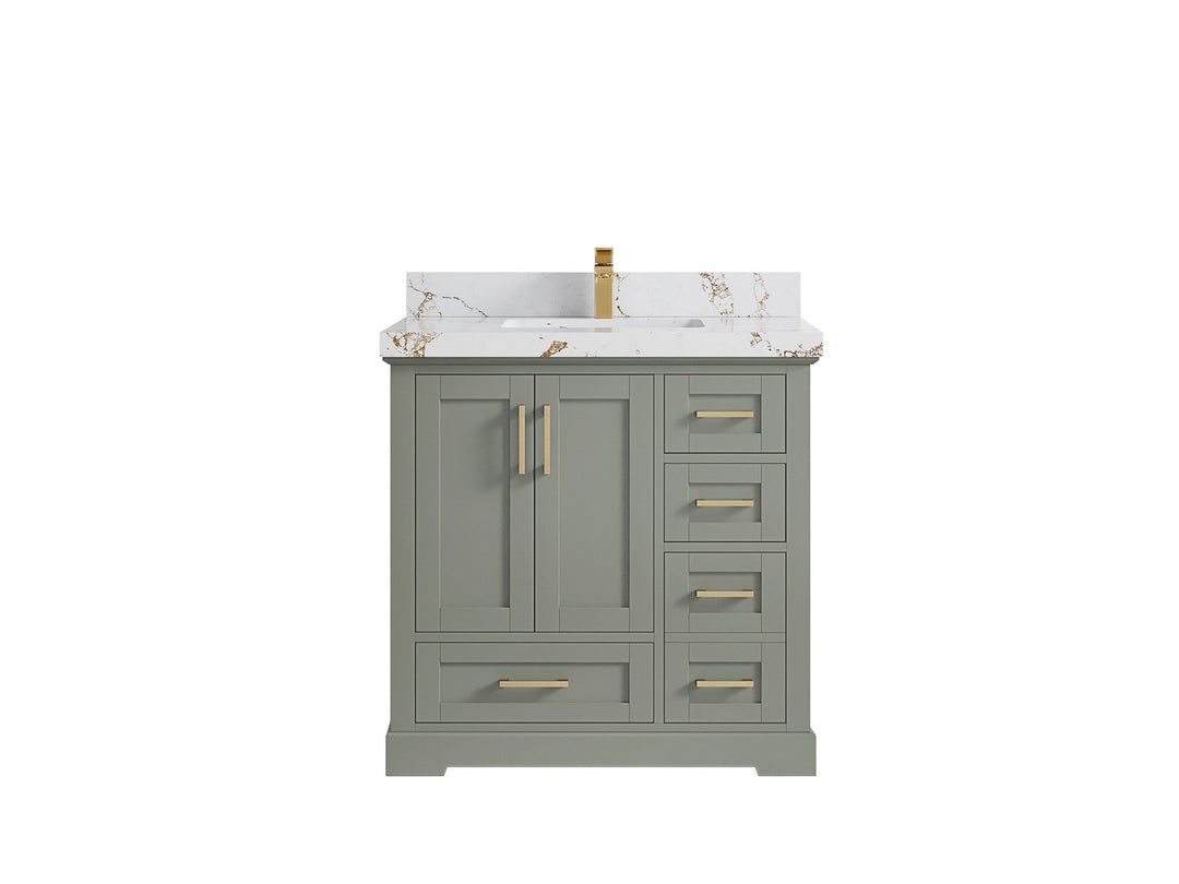 Boston 36 in. W x 22 in. D Center Sink Bathroom Vanity - Willow Bath and Vanity