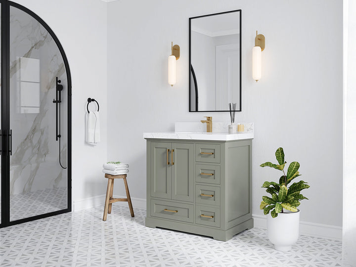 Boston 36 in. W x 22 in. D Center Sink Bathroom Vanity - photo 2
