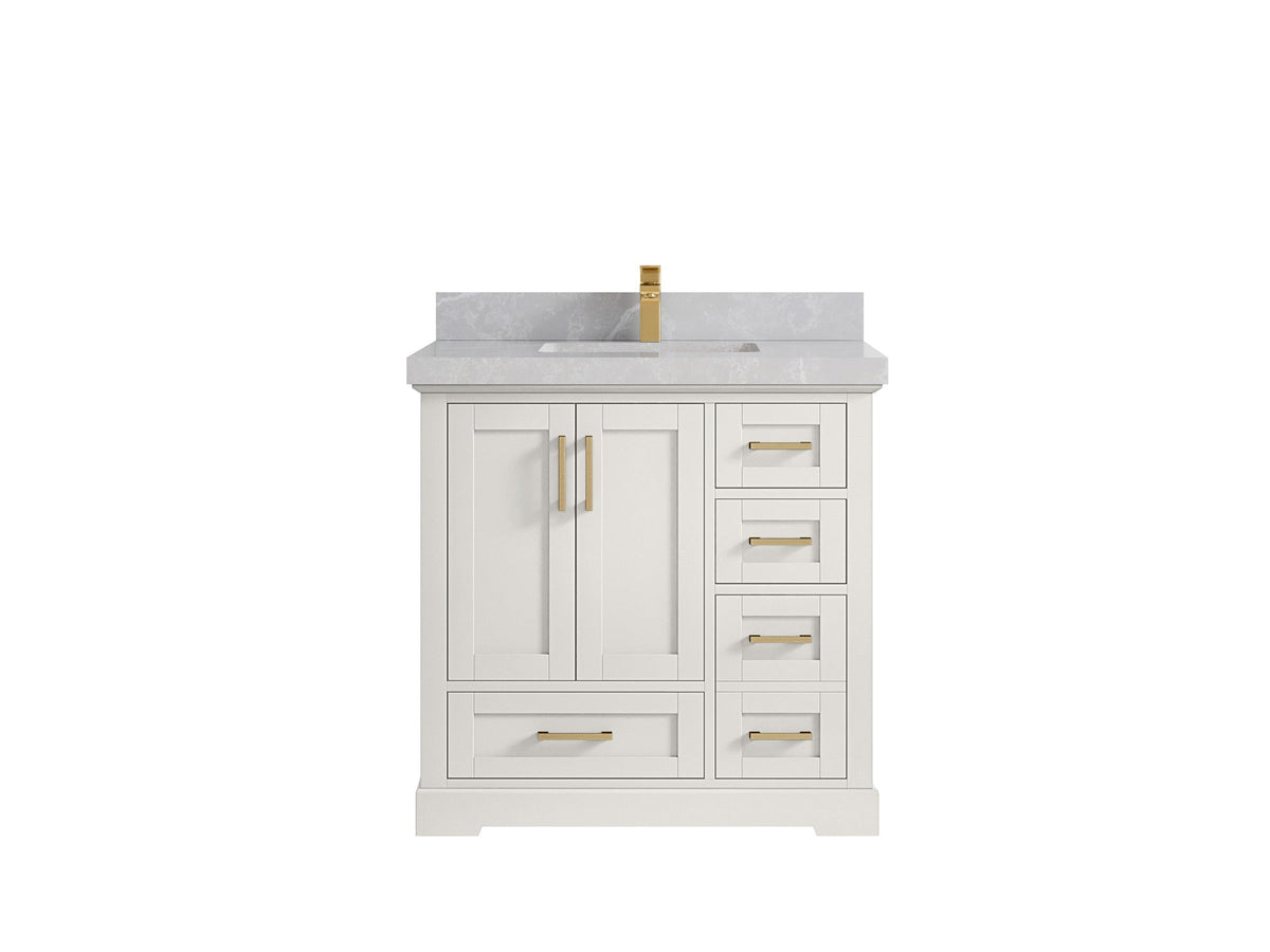 Boston 36 in. W x 22 in. D Center Sink Bathroom Vanity - Willow Bath and Vanity