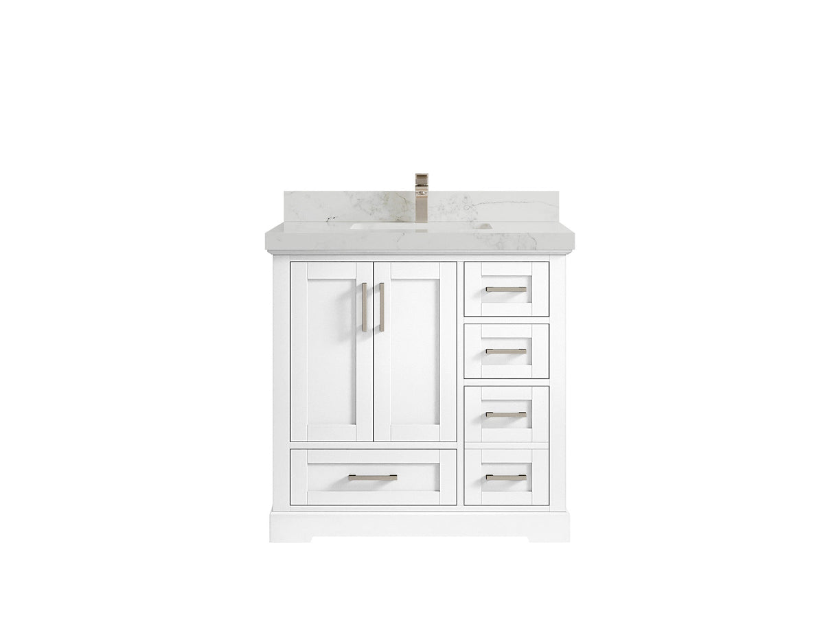 Boston 36 in. W x 22 in. D Center Sink Bathroom Vanity - Willow Bath and Vanity