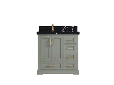Boston 36 in. W x 22 in. D Left Offset Sink Bathroom Vanity - Willow Bath and Vanity