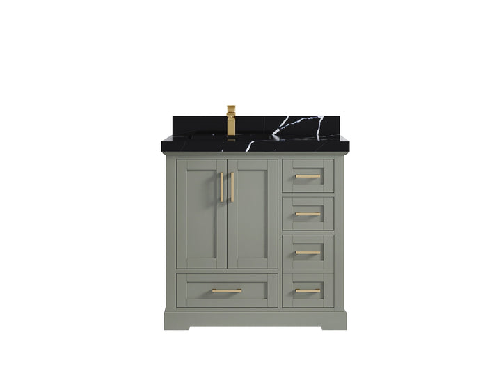 Boston 36 in. W x 22 in. D Left Offset Sink Bathroom Vanity - photo 18