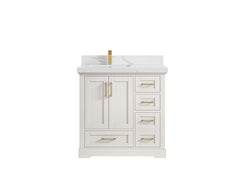 Boston 36 in. W x 22 in. D Left Offset Sink Bathroom Vanity - photo 21
