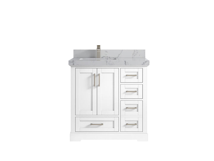 Boston 36 in. W x 22 in. D Left Offset Sink Bathroom Vanity - photo 41