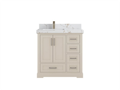 Boston 36 in. W x 22 in. D Left Offset Sink Bathroom Vanity - Willow Bath and Vanity