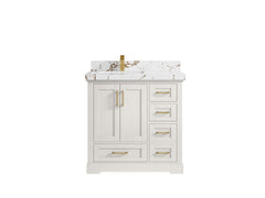 Boston 36 in. W x 22 in. D Left Offset Sink Bathroom Vanity - photo 33