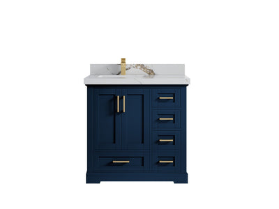 Boston 36 in. W x 22 in. D Left Offset Sink Bathroom Vanity - Willow Bath and Vanity