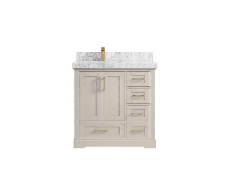 Boston 36 in. W x 22 in. D Left Offset Sink Bathroom Vanity - photo 13
