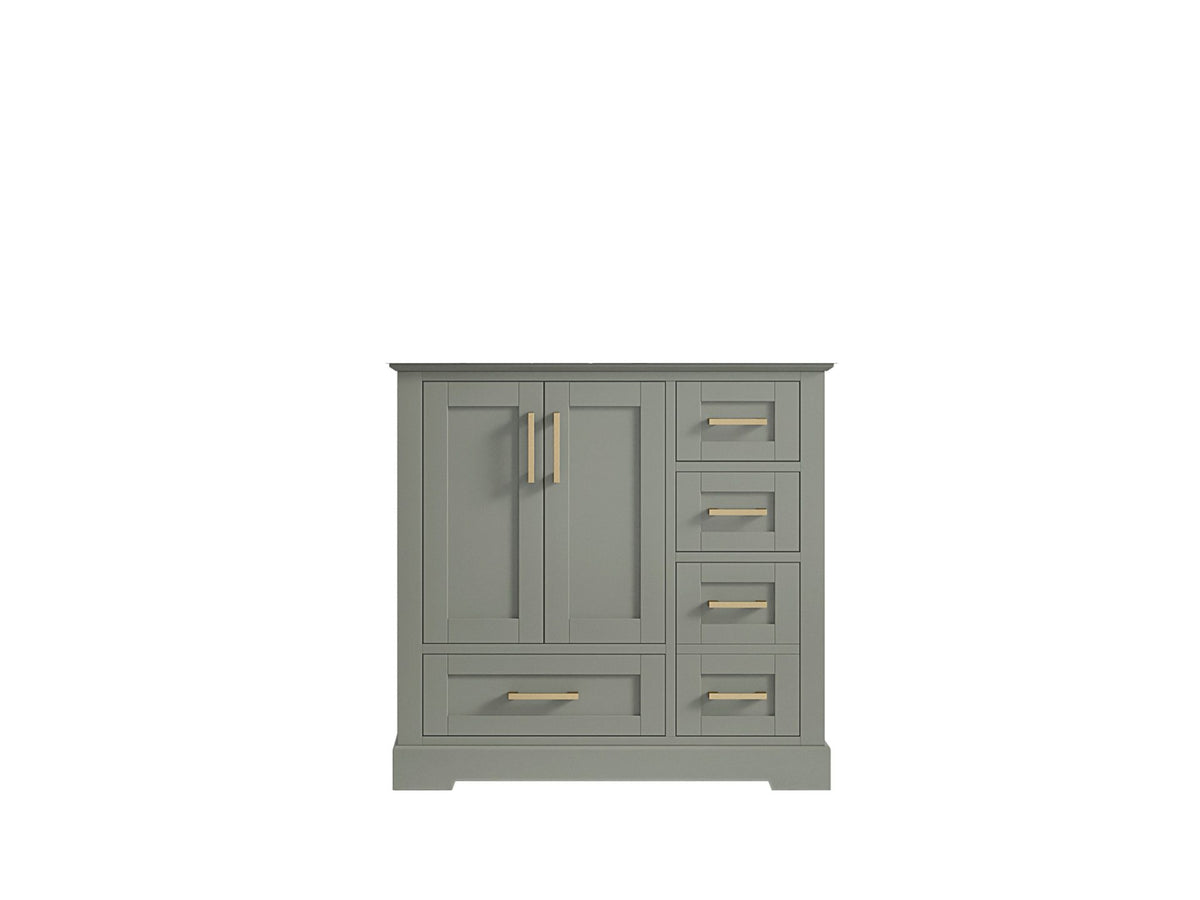 Boston 36 in. W x 22 in. D Left Offset Sink Bathroom Vanity - Willow Bath and Vanity