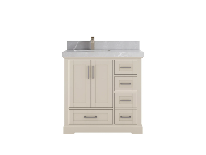 Boston 36 in. W x 22 in. D Left Offset Sink Bathroom Vanity - photo 25