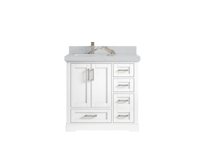 Boston 36 in. W x 22 in. D Left Offset Sink Bathroom Vanity - Willow Bath and Vanity