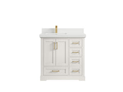 Boston 36 in. W x 22 in. D Left Offset Sink Bathroom Vanity - photo 41