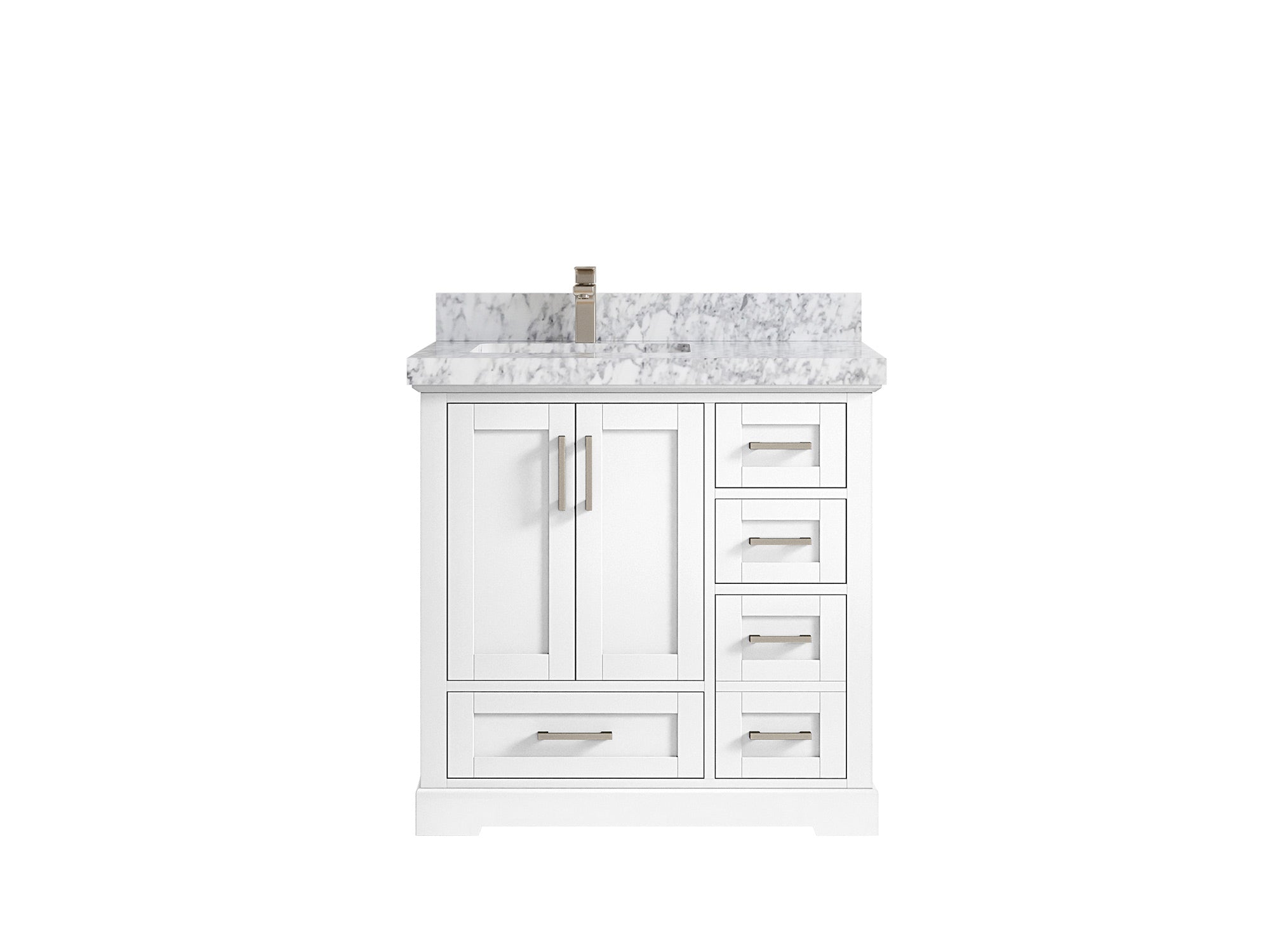 Boston 36 in. W x 22 in. D Left Offset Sink Bathroom Vanity - Willow Bath and Vanity