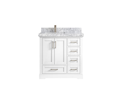 Boston 36 in. W x 22 in. D Left Offset Sink Bathroom Vanity - Willow Bath and Vanity
