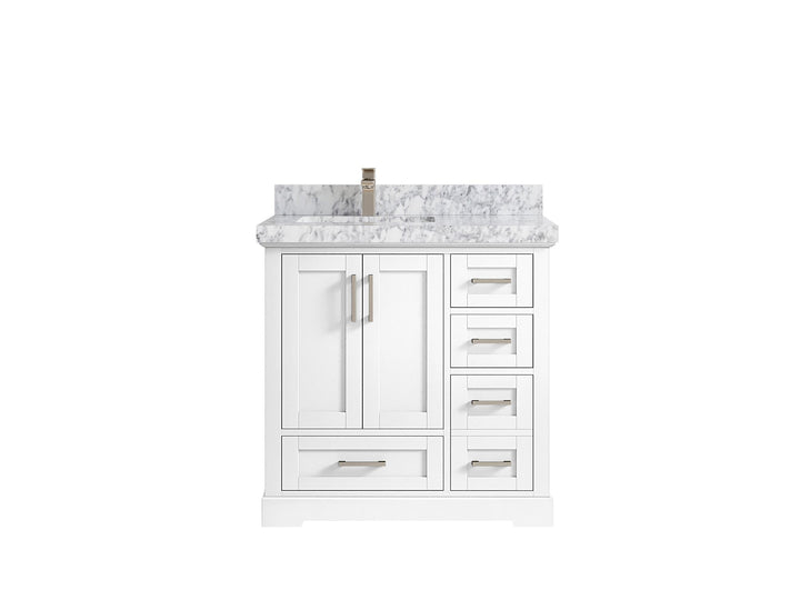 Boston 36 in. W x 22 in. D Left Offset Sink Bathroom Vanity - photo 13