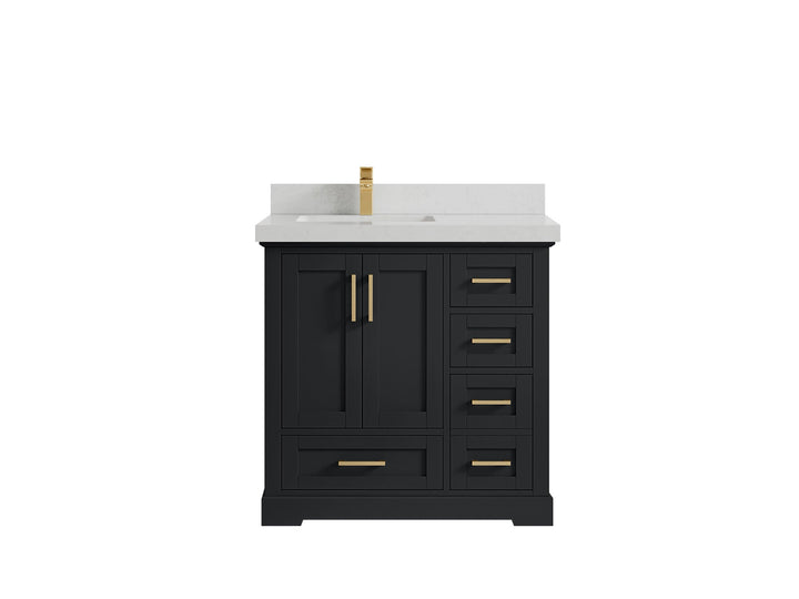 Boston 36 in. W x 22 in. D Left Offset Sink Bathroom Vanity - photo 15
