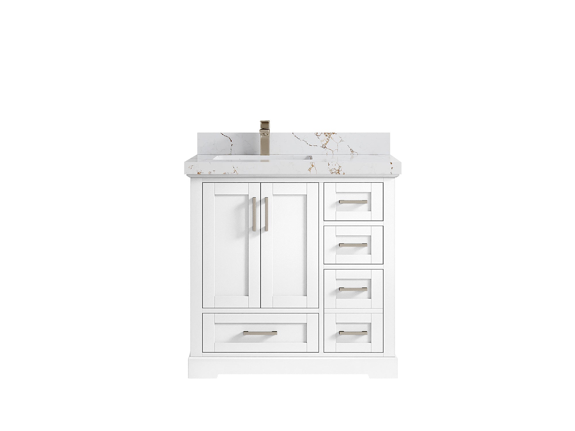 Boston 36 in. W x 22 in. D Left Offset Sink Bathroom Vanity - Willow Bath and Vanity