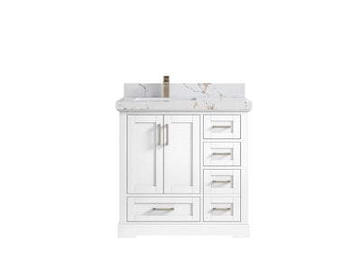 Boston 36 in. W x 22 in. D Left Offset Sink Bathroom Vanity - Willow Bath and Vanity
