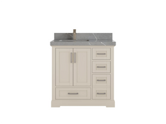 Boston 36 in. W x 22 in. D Left Offset Sink Bathroom Vanity - photo 26