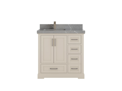 Boston 36 in. W x 22 in. D Left Offset Sink Bathroom Vanity - Willow Bath and Vanity