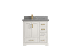 Boston 36 in. W x 22 in. D Left Offset Sink Bathroom Vanity - photo 31