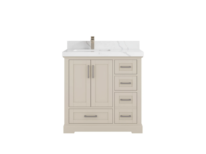Boston 36 in. W x 22 in. D Left Offset Sink Bathroom Vanity - photo 1