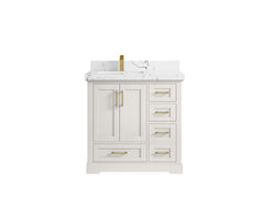 Boston 36 in. W x 22 in. D Left Offset Sink Bathroom Vanity - photo 37