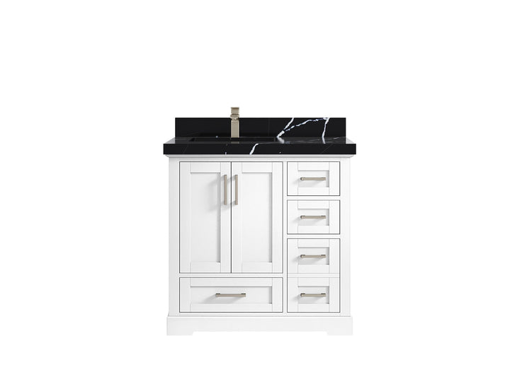Boston 36 in. W x 22 in. D Left Offset Sink Bathroom Vanity - photo 37