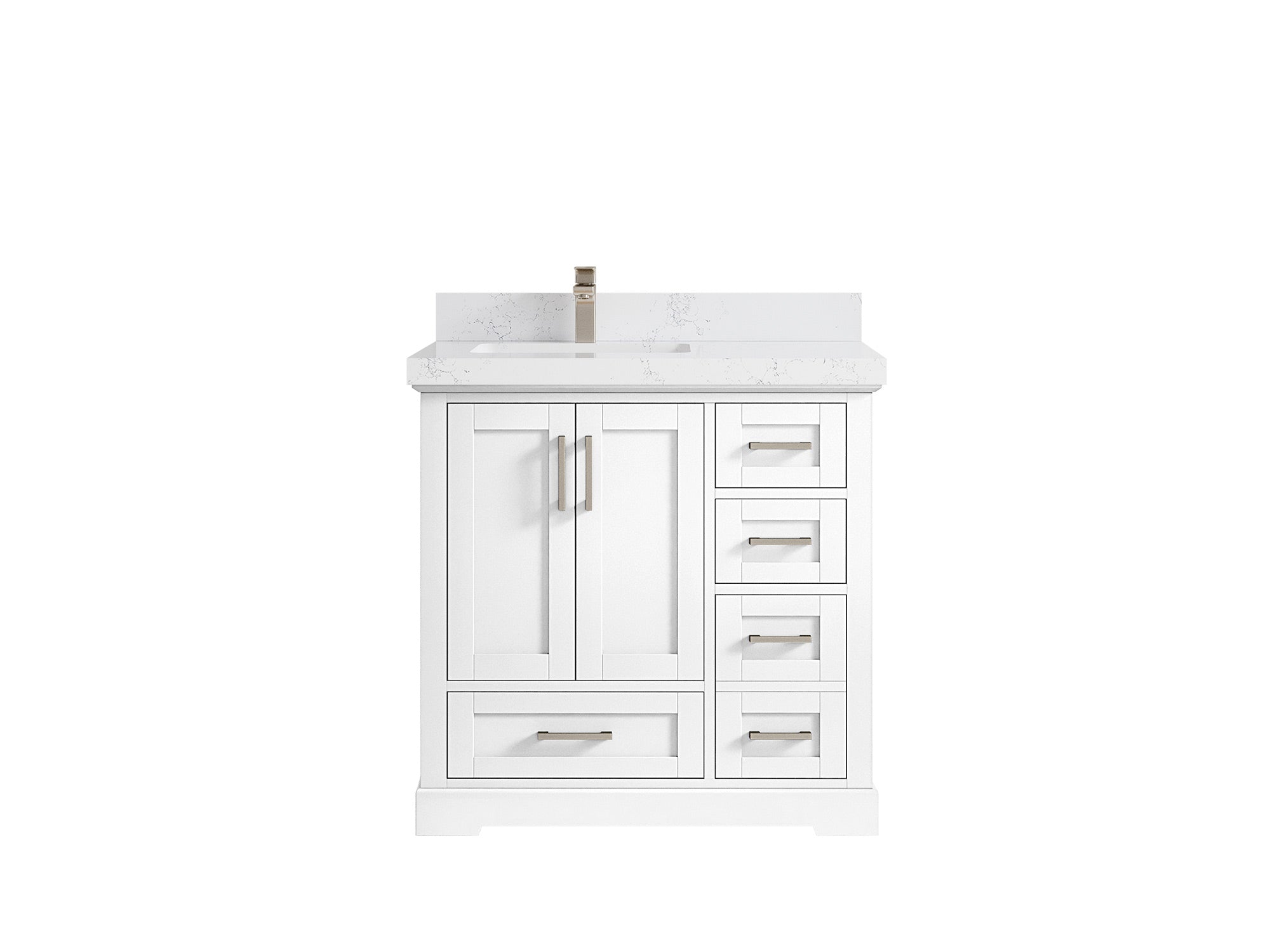 Boston 36 in. W x 22 in. D Left Offset Sink Bathroom Vanity - Willow Bath and Vanity