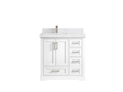 Boston 36 in. W x 22 in. D Left Offset Sink Bathroom Vanity - Willow Bath and Vanity