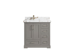 Boston 36 in. W x 22 in. D Left Offset Sink Bathroom Vanity - photo 34