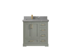 Boston 36 in. W x 22 in. D Left Offset Sink Bathroom Vanity - photo 32