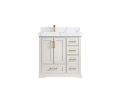 Boston 36 in. W x 22 in. D Left Offset Sink Bathroom Vanity - Willow Bath and Vanity