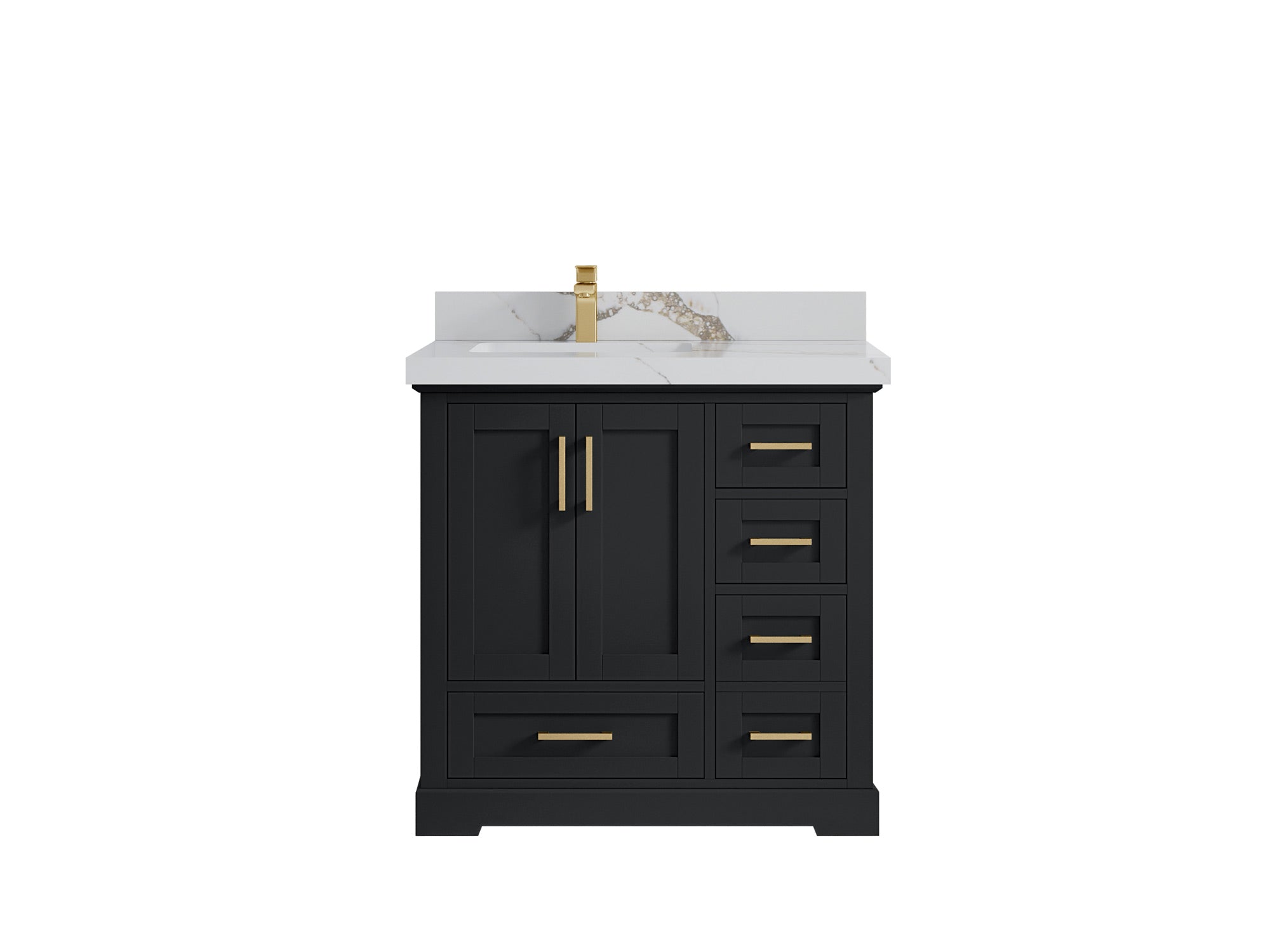 Boston 36 in. W x 22 in. D Left Offset Sink Bathroom Vanity - Willow Bath and Vanity