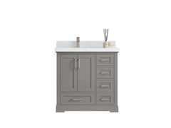 Boston 36 in. W x 22 in. D Left Offset Sink Bathroom Vanity - photo 1
