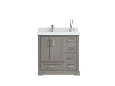 Boston 36 in. W x 22 in. D Left Offset Sink Bathroom Vanity - Willow Bath and Vanity