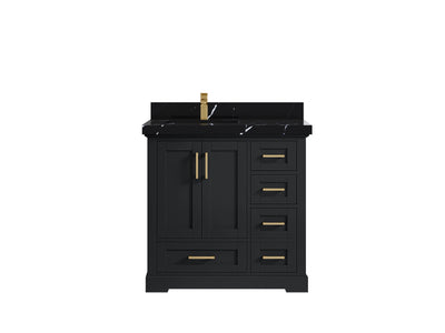 Boston 36 in. W x 22 in. D Left Offset Sink Bathroom Vanity - Willow Bath and Vanity
