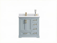 Boston 36 in. W x 22 in. D Left Offset Sink Bathroom Vanity - photo 1