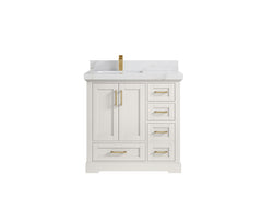 Boston 36 in. W x 22 in. D Left Offset Sink Bathroom Vanity - photo 25