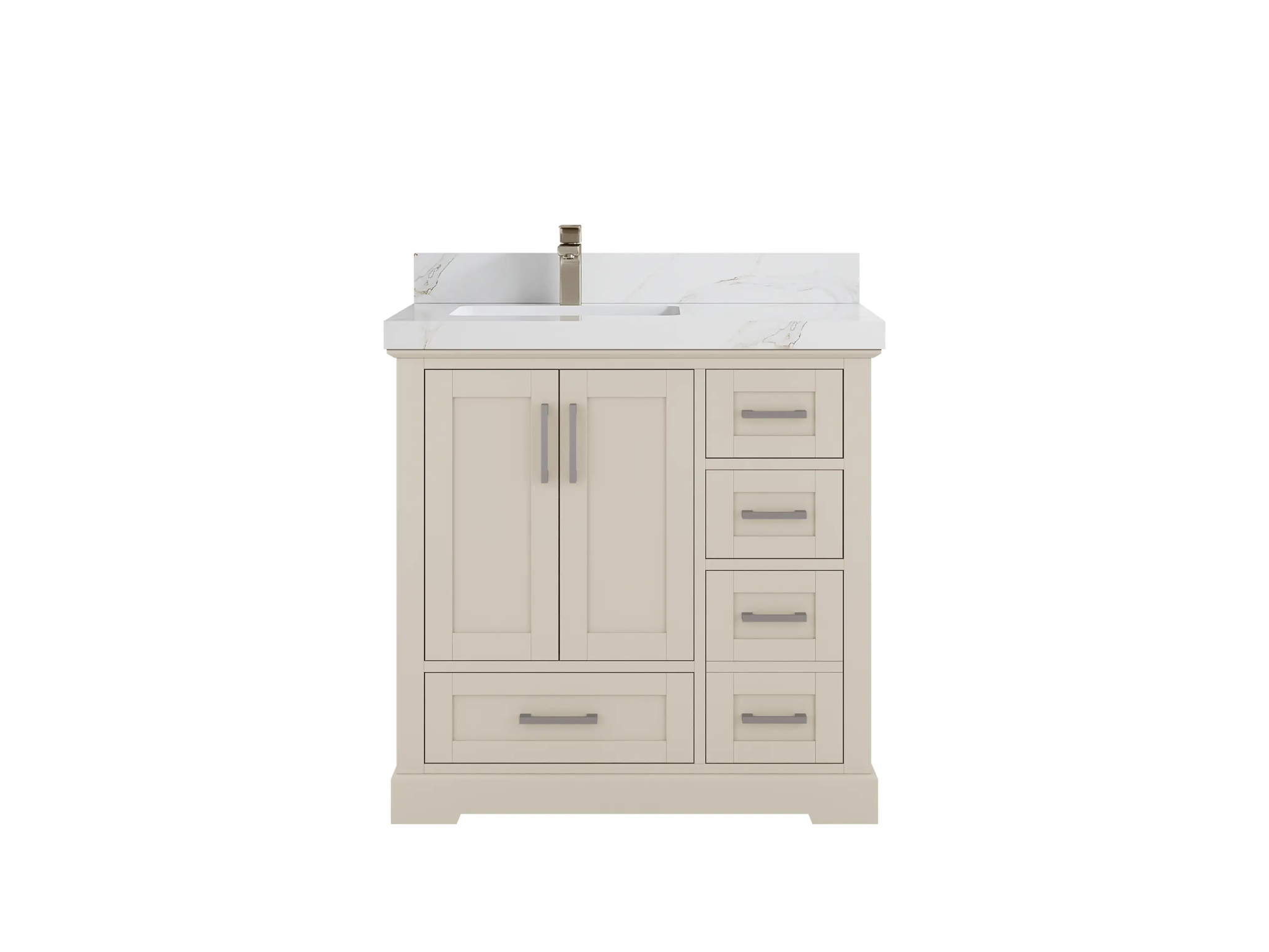 Boston 36 in. W x 22 in. D Left Offset Sink Bathroom Vanity - Willow Bath and Vanity