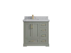 Boston 36 in. W x 22 in. D Left Offset Sink Bathroom Vanity - photo 40