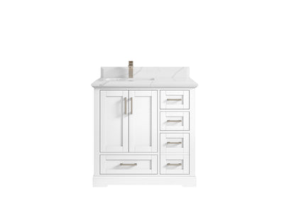Boston 36 in. W x 22 in. D Left Offset Sink Bathroom Vanity - Willow Bath and Vanity