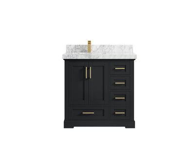 Boston 36 in. W x 22 in. D Left Offset Sink Bathroom Vanity - Willow Bath and Vanity