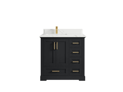 Boston 36 in. W x 22 in. D Left Offset Sink Bathroom Vanity - Willow Bath and Vanity